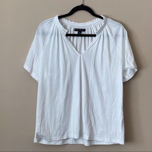 Banana Republic white short-sleeve blouse